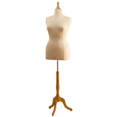 Mannequin couture femme - buste couture femme grande taille XXL, pied tripode, beige - Bustes couture, torses couture