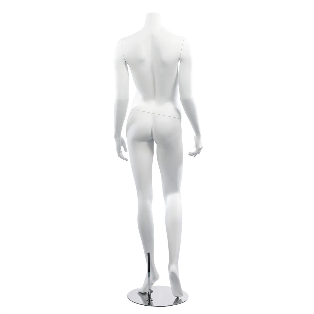 Mannequin femme, sans tête, bras le long du corps H 164 cm Fibre de verre - Blanc - Mannequins sans tête-2