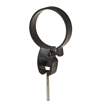 Cintre antivol noir plastique avec barre et crochets 42 cm - Cintre professionnel - Lot de 50 - Cintres plastique-1