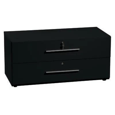 Meuble bas 2 tiroirs + serrure - Caissons de rangement