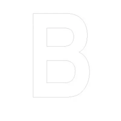 Lettre adhésive B - Lettres et chiffres adhésifs