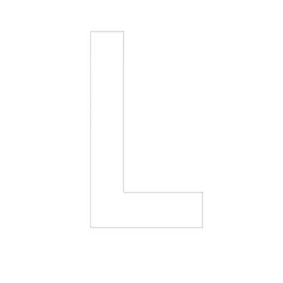 Lettre adhésive L - Lettres et chiffres adhésifs