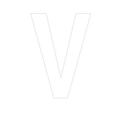 Lettre adhésive V - Lettres et chiffres adhésifs