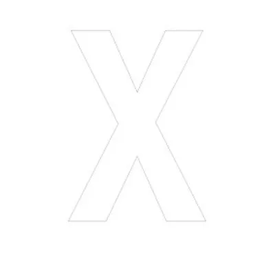 Lettre adhésive X - Lettres et chiffres adhésifs