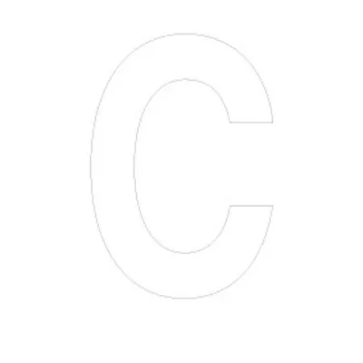 Lettre adhésive C - Lettres et chiffres adhésifs