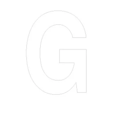 Sticker lettre G H 150 mm - Lettre autocollante - Blanc - Lettres et chiffres adhésifs