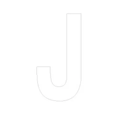 Lettre adhésive J - Lettres et chiffres adhésifs