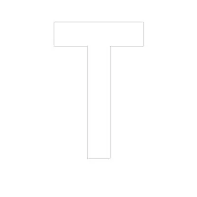 Lettre adhésive T - Lettres et chiffres adhésifs