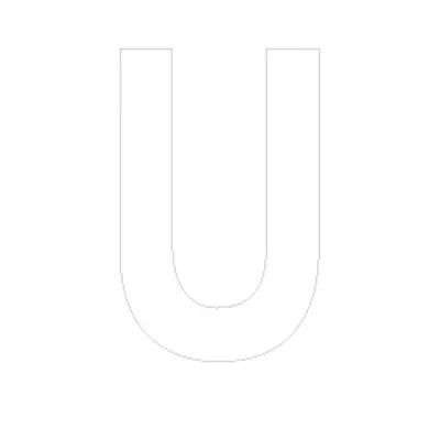 Lettre adhésive U - Lettres et chiffres adhésifs