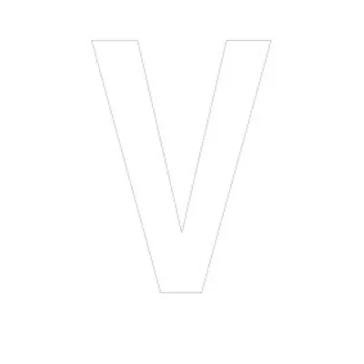 Lettre adhésive V - Lettres et chiffres adhésifs