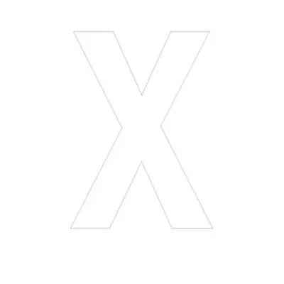 Lettre adhésive X - Lettres et chiffres adhésifs