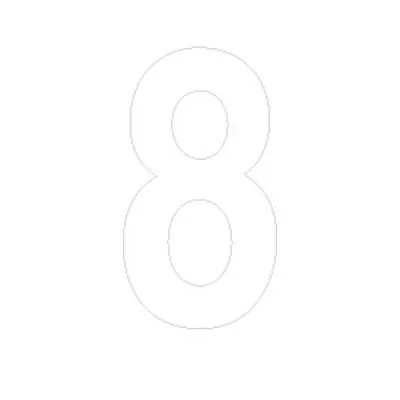 Chiffre adhésif 8 - Lettres et chiffres adhésifs