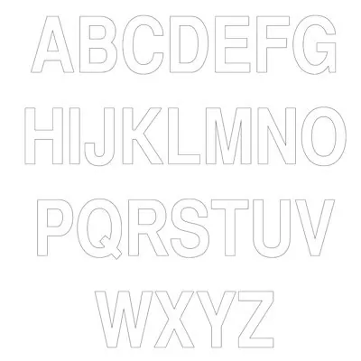 Sticker lettre A-Z H 47 mm Alphabet - Lettre autocollante - Blanc - Lettres et chiffres adhésifs