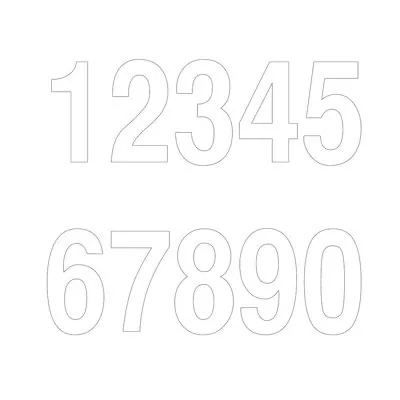 Chiffres adhésifs  - Lettres et chiffres adhésifs
