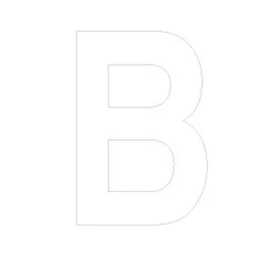 Lettre adhésive B - Lettres et chiffres adhésifs