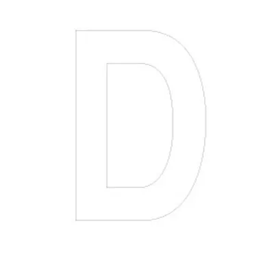 Lettre adhésive D - Lettres et chiffres adhésifs