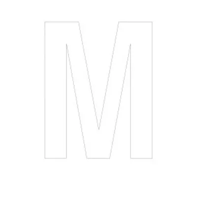 Lettre adhésive M - Lettres et chiffres adhésifs