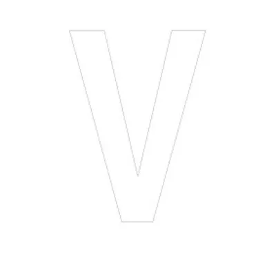 Lettre adhésive V - Lettres et chiffres adhésifs