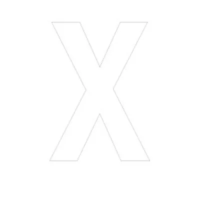 Lettre adhésive X - Lettres et chiffres adhésifs