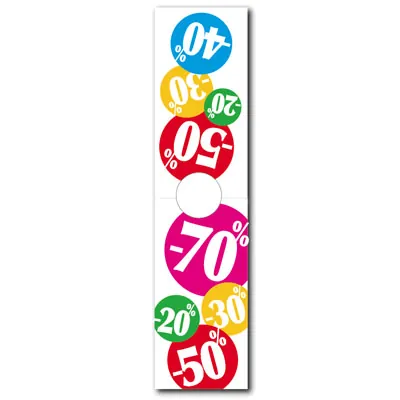 Affiche mannequin Soldes 20% 30% 40% 50% 70% L 40 × H 165 cm - T-shirts Soldes