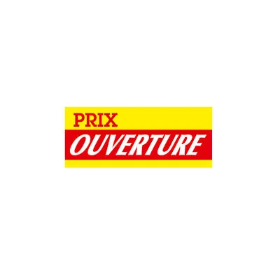 Affiche promo ouverture Prix Ouverture 68 × 28 cm rouge / jaune - Affiches Soldes
