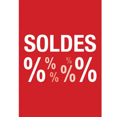 Affiche Soldes magasin 21 x 29,7 cm - Affiche promo - Paquet de 10 - Affiches Soldes