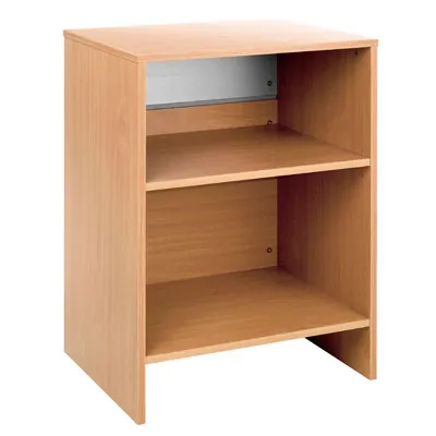 Comptoir d'accueil mélaminé hêtre/gris 62,5 x 51 x 88 cm - Comptoirs Easy-1