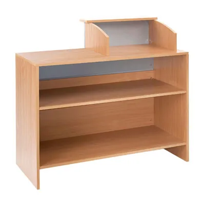 Réhausse pour comptoir magasin hêtre/gris 62 x 54 x 46 cm - Comptoirs Easy-2