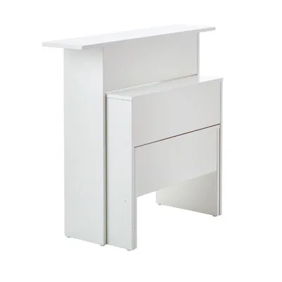 Table gigogne blanche 110/75,8/71,2 x 25/40/40 x 96,5/71,5/48 cm - Table de présentation blanche - Lot de 3 - Tables de présentation, Sellettes-1
