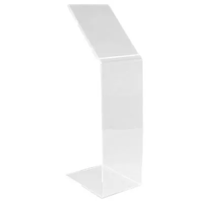 Porte-visuel sur pied Z / Présentoir visuel Z A5 vertical, plexiglas transparent H 53 cm - Porte-visuels sur pied