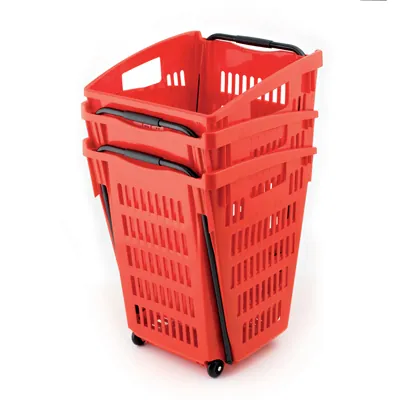 Panier libre-service à roulettes  - Paniers magasin-1
