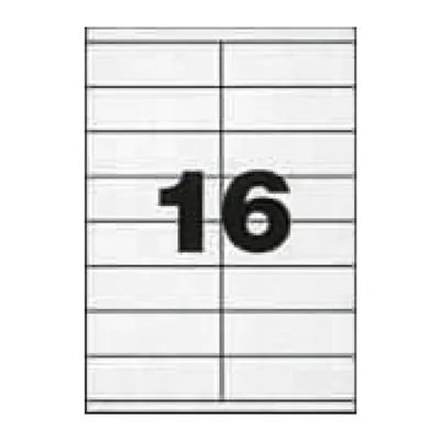 1600 Étiquettes adhésives blanches multi-usages 105 x 35 mm Etibox - Étiquettes adhésives neutres-1