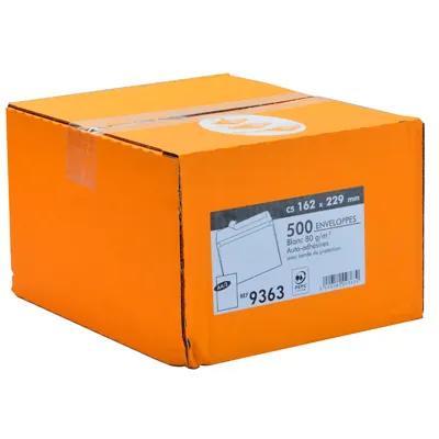 Enveloppe blanche C5 162 x 229 mm 80g sans fenêtre La Couronne - Paquet de 500 - Enveloppes blanches-1