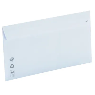 Enveloppe blanche DL 110 x 220 mm 80g sans fenêtre La Couronne - Paquet de 100 - Enveloppes blanches-2