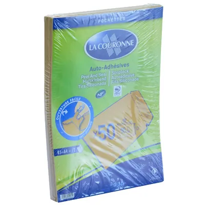 Pochette B5 kraft brun sans fenêtre La Couronne 176 x 250 mm 90g – Paquet de 50 - Pochettes kraft-1