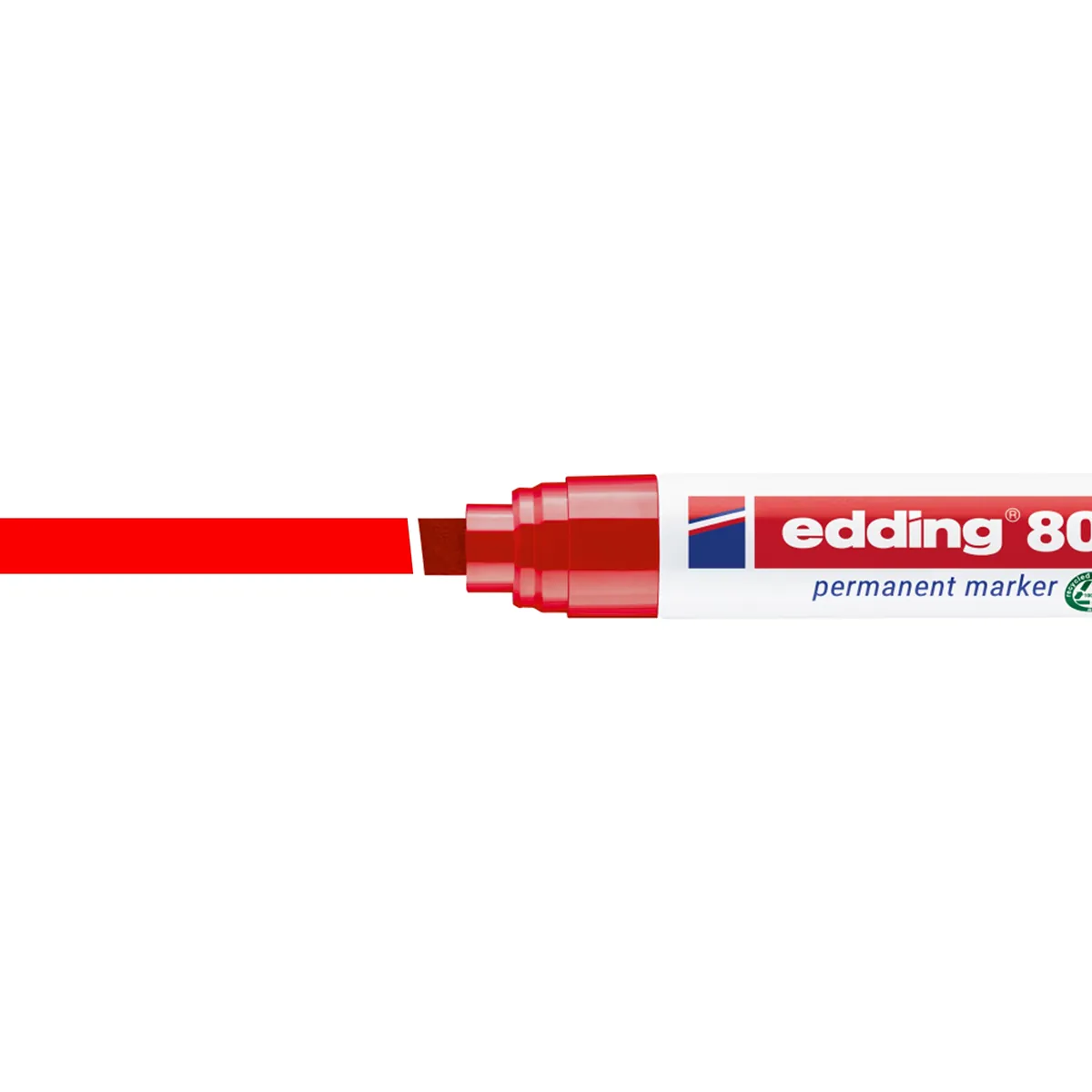 Marqueur indélébile Edding 800 pointe biseautée 4 à 12 mm - Marqueur permanent - Rouge - Marqueurs-1