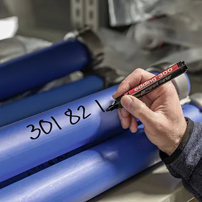 Marqueur indélébile Edding 300 pointe ogive 1,5 à 3 mm - Marqueur permanent - Noir - Lot de 3 - Marqueurs-1