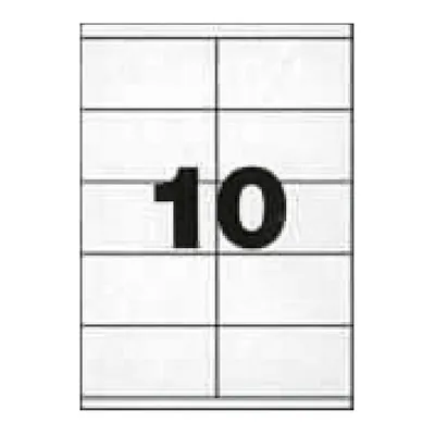 1000 Étiquettes adhésives blanches multi-usages 105 x 57 mm Etibox - Étiquettes adhésives neutres-1