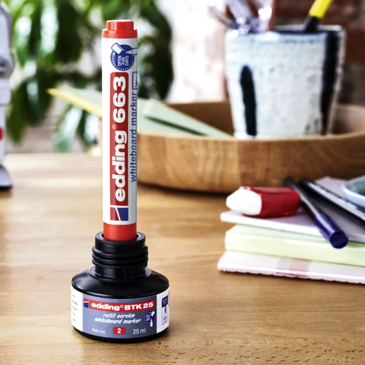 Marqueurs effaçables E663 Cap Off pointe biseautée 1 à 5 mm - Lot de 4 - Marqueurs-2