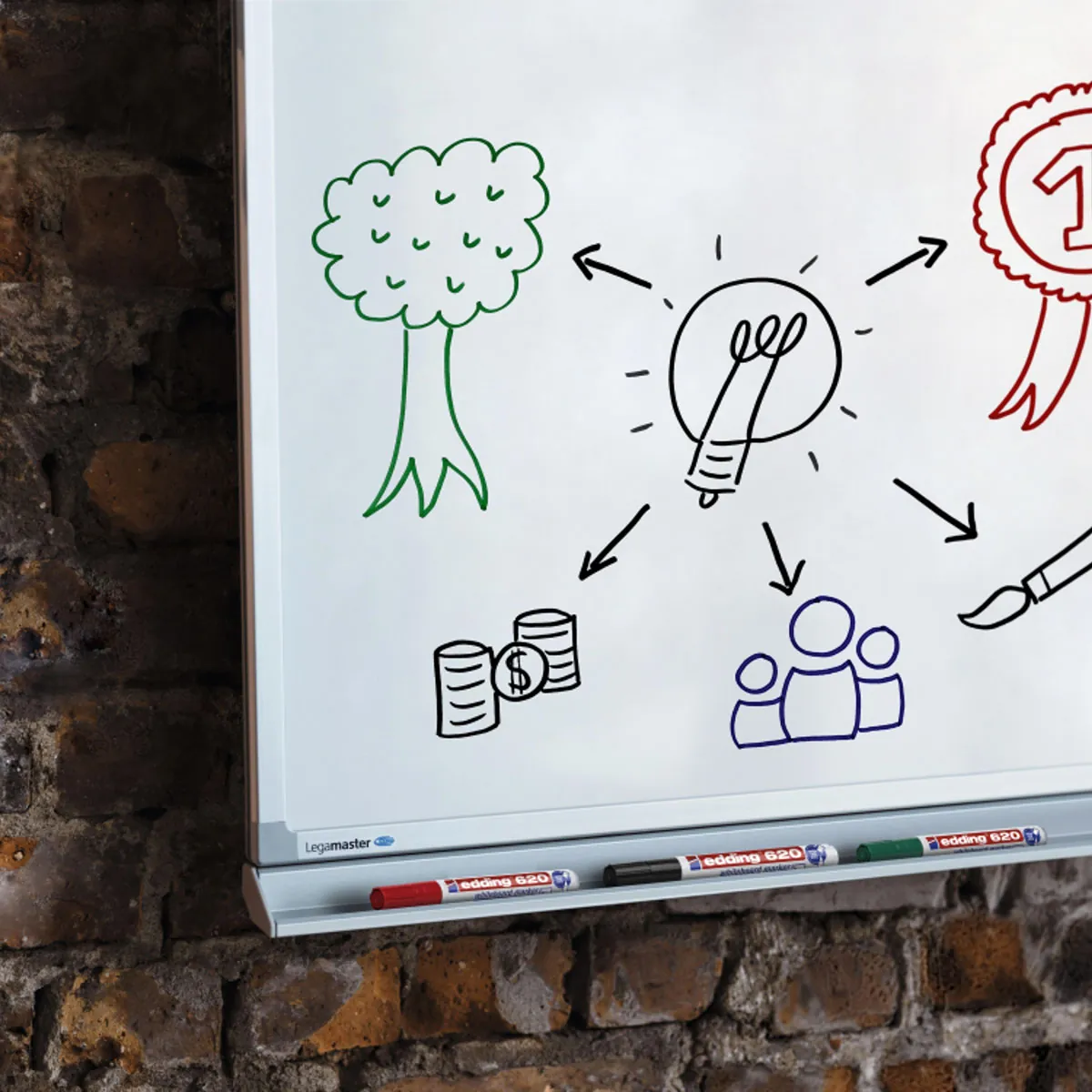 Marqueurs effaçables 620 Cap Off pointe ogive 1,5 à 3 mm - Lot de 4 - Marqueurs-3