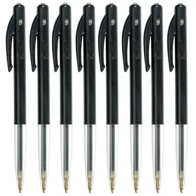 Stylos - Bic M10 - rétractables - noir - Lot de 50 - Stylos billes