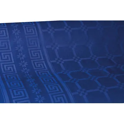 Nappe damassée déperlante - Nappe jetable - Nappe papier - Bleu marine - Rouleau de 1,18 x 25 m - Nappes papier, Nappes jetables-1