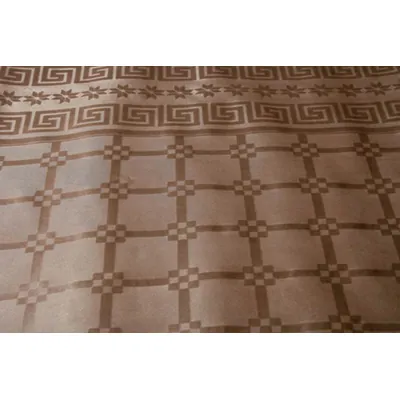 Nappe damassée déperlante - Nappe jetable - Nappe papier - Marron chocolat - Rouleau de 1,18 x 25 m - Nappes papier, Nappes jetables-1