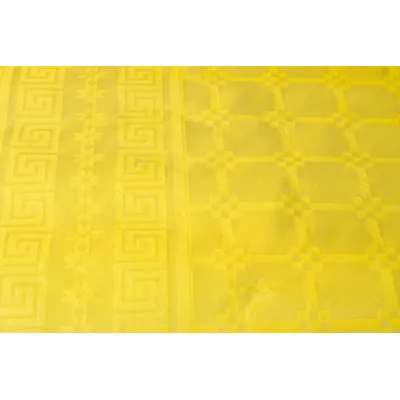 Nappe damassée déperlante - Nappe jetable - Nappe papier - Jaune - Rouleau de 1,18 x 25 m - Nappes papier, Nappes jetables-1