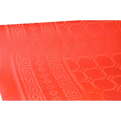 Nappe damassée déperlante - Nappe jetable - Nappe papier - Rouge - Rouleau de 1,18 x 25 m - Nappes papier, Nappes jetables-1