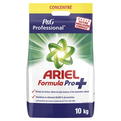 Lessive poudre Ariel Formula Pro Plus désinfectante 10kg 320 lavages - Lessives