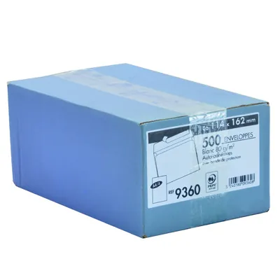 Enveloppe blanche C6 114 x 162 mm 80g sans fenêtre La Couronne - Paquet de 500 - Enveloppes blanches-1