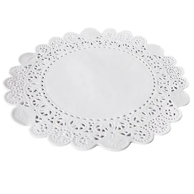 Rond Blanc Dentelle pâtisserie ø12cm - Paquet de 250 - Semelles à gâteaux