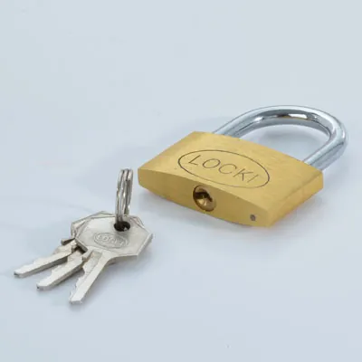 Cadenas laiton + 3 clés - Boîtes à clés et cadenas-1