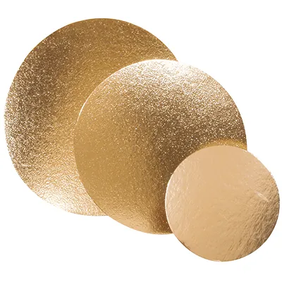 Rond pâtisserie Or/Noir ø14cm carton recyclé - Paquet de 100 - Semelles à gâteaux-3